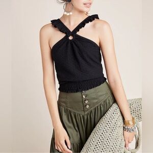 Anthropologie Marisol Ruffled‎ Halter Top Medium